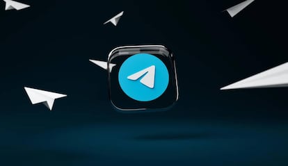 Logo de Telegram con aviones papel