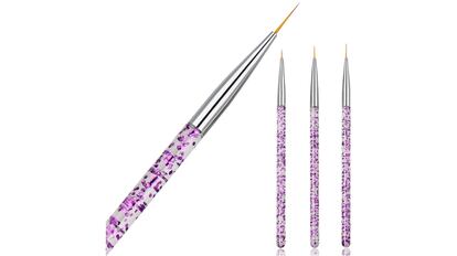 Pack de pinceles para decorar las uñas y hacer la línea blanca en la manicura Baby French.