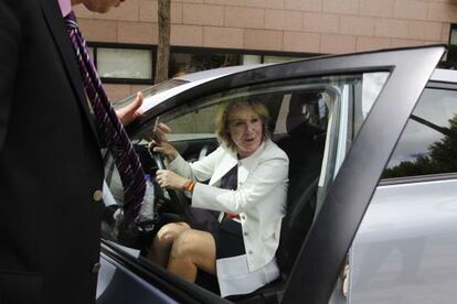 Esperanza Aguirre llegando a la Asamblea de Madrid en septiembre de 2012.