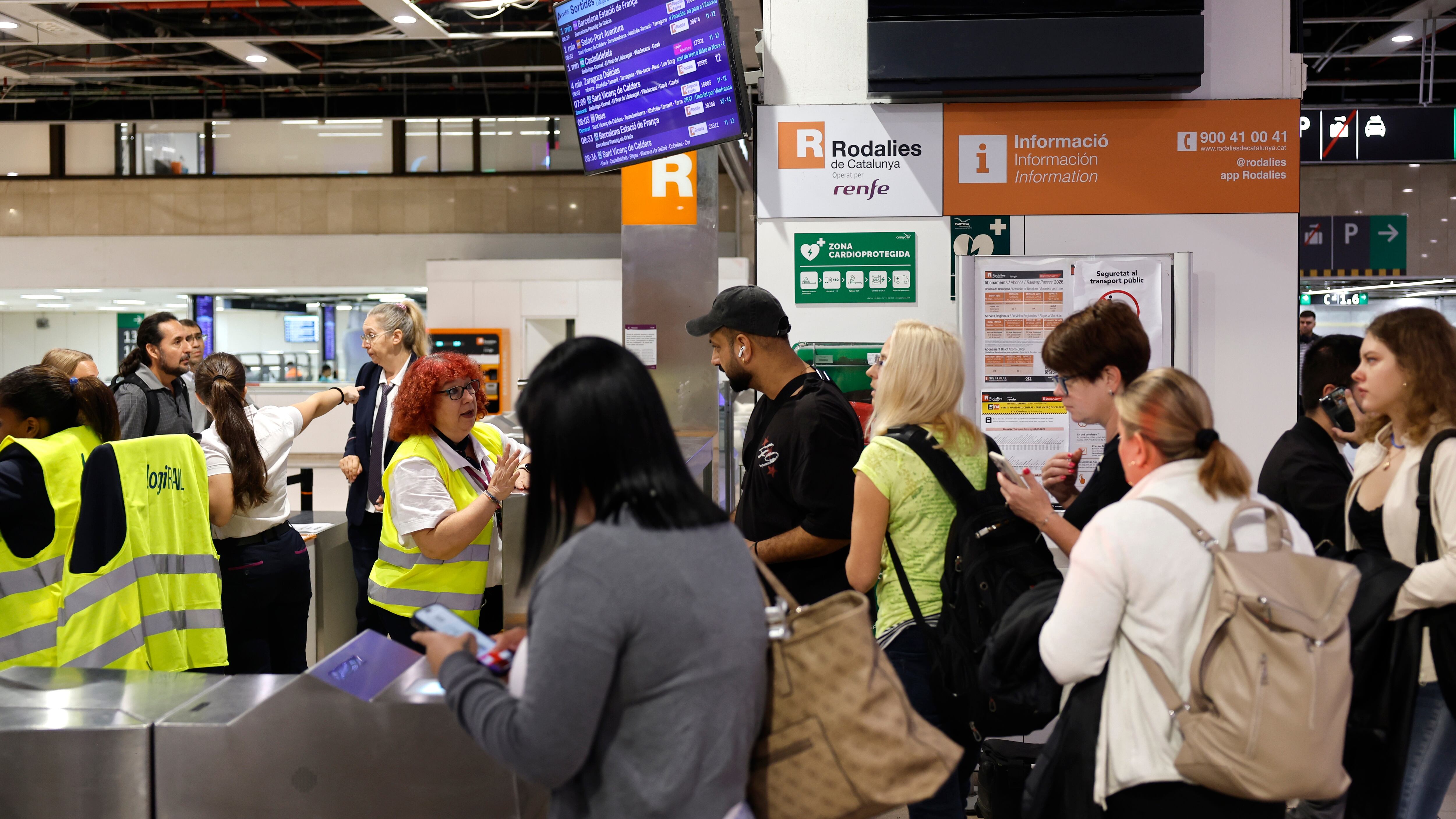 Caos en Rodalies de Cataluña por el plante de los maquinistas tras el temporal
