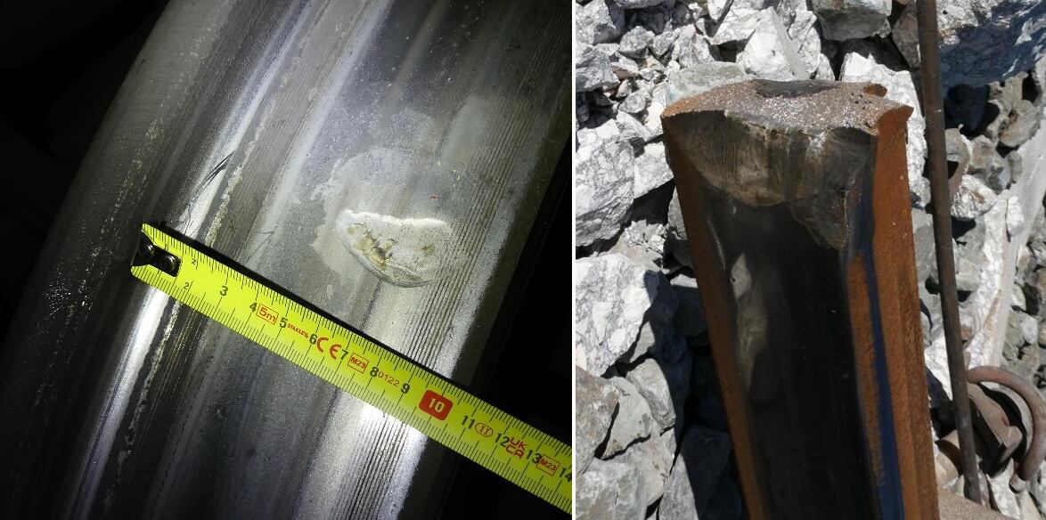 El primer informe oficial apunta a que la fractura del carril se produjo antes del paso del Iryo accidentado en Adamuz