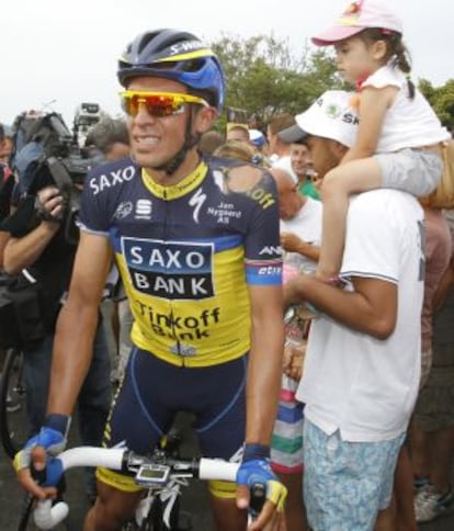 Alberto Contador, lesionado.