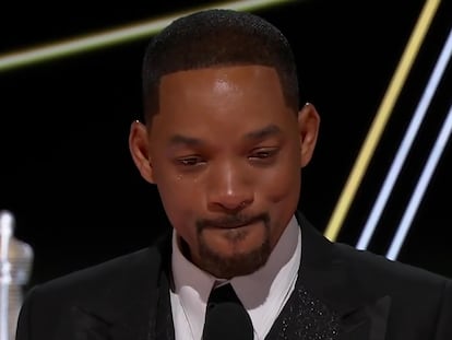 Will Smith, durante un momento de su discurso del domingo tras ganar el Oscar