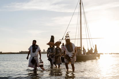 Recreación teatral de la llegada de los fenicios a Cádiz