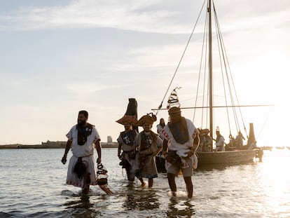Recreación teatral de la llegada de los fenicios a Cádiz