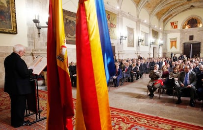 El arzobispo de Valencia, Antonio Ca&ntilde;izares, en la conmemoraci&oacute;n de la Constituci&oacute;n.