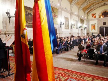 El arzobispo de Valencia, Antonio Ca&ntilde;izares, en la conmemoraci&oacute;n de la Constituci&oacute;n.