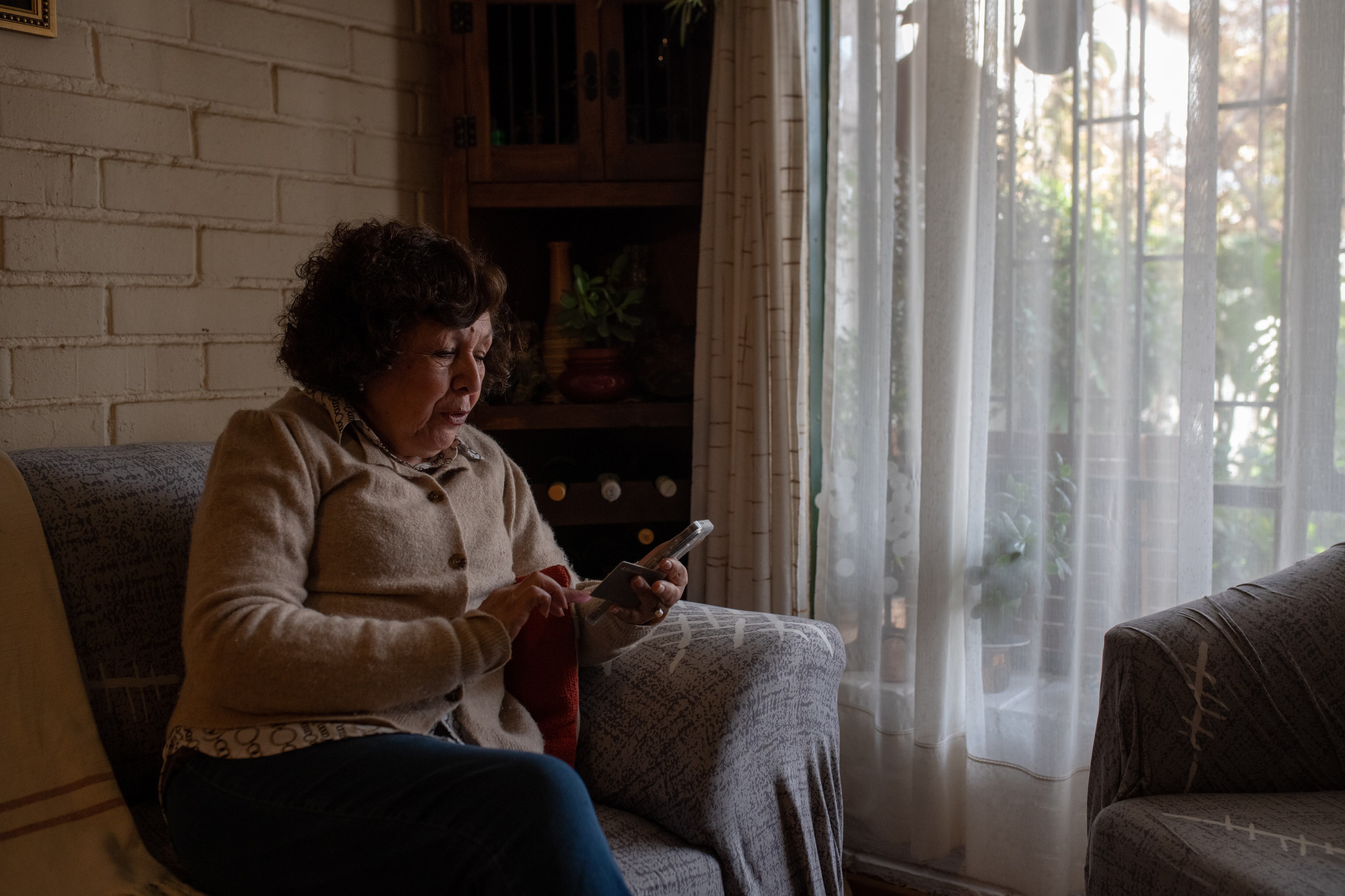 María Paredes, adulta mayor de 72 años, el 13 de agosto, en Chile.