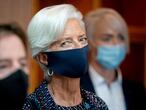 ECO 37  European Central Bank (ECB) President Christine Lagarde wears a protective mask as she attends the Informal Meeting of Ministers for Economics and Financial Affairs in Berlin, Germany, September 11, 2020.    Kay Nietfeld/Pool via REUTERS//File Photo