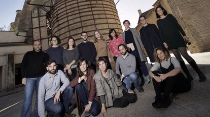 Artistas y comisarios en el Centro Andaluz de Arte Contemporáneo, en Sevilla.