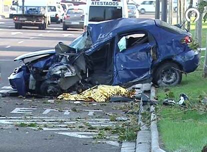 Accidente ocurrido en la mañana de ayer en el bulevar Sur en Valencia