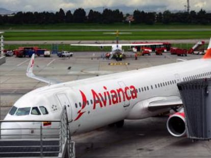 Aviones de Avianca en el aeropuerto El Dorado de Bogotá.