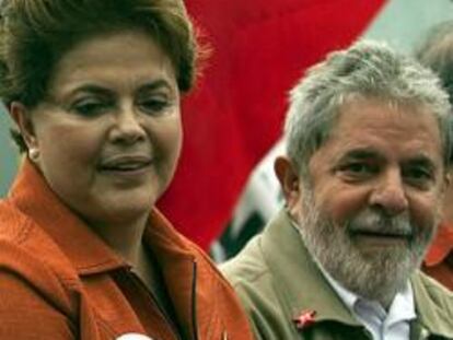 Lula y Dilma Rousseff en un acto de campaña en vísperas de las elecciones