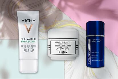 Neovadiol Phytosculpt de Vichy, Crème pour le Cou de Sisley, Crema Reafirmante para cuello y escote Skin Active de Nesotrata.