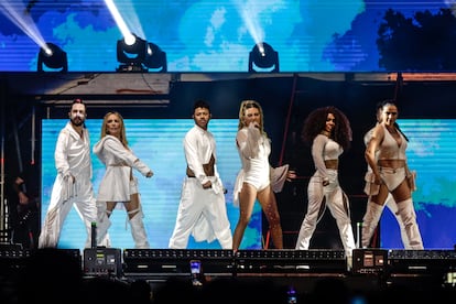 OV7  durante un concierto en Cancún, México, en mayo 2023.