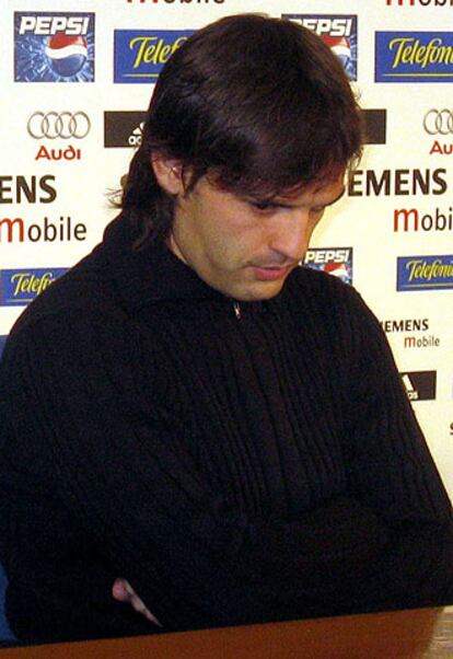 Fernando Morientes durante la conferencia de prensa de despedida celebrada ayer.