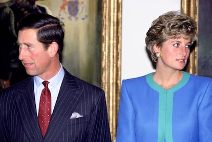 El príncipe y la princesa de Gales durante una visita a Ottawa, en Canadá, el 29 de octubre de 1991.