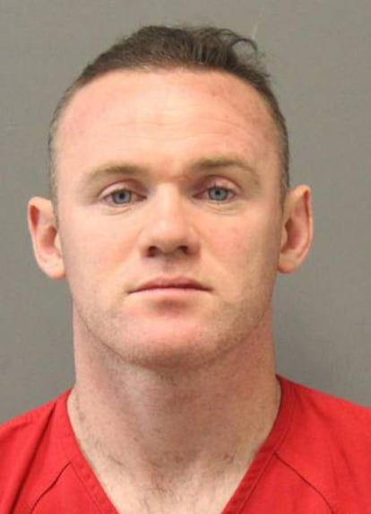 La ficha policial de Wayne Rooney tras ser detenido el pasado 16 de diciembre en Virginia.