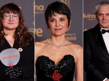 Isabel Coixet, Elena Anaya y José Coronado en la alfombra roja de los Premios Goya 2024