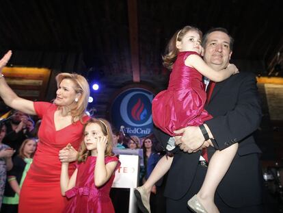 Ted Cruz y su familia.