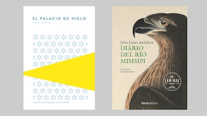 Portadas de 'El Palacio de Hielo' y 'Diario del río Misisipi'.