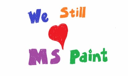 Imagen del blog de Microsoft apoyando su Paint,