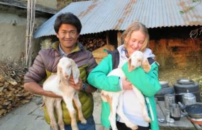 Bonding with the locals in the village of Nangi.