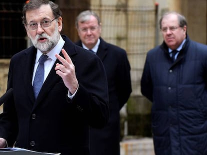 Spanish Prime Minister Mariano Rajoy in León.