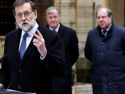 Spanish Prime Minister Mariano Rajoy in León.