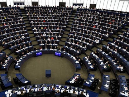 Pleno del Parlamento Europeo en Estrasburgo (Francia).