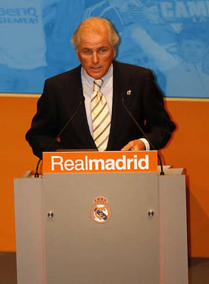 Ramón Calderón, durante su intervención