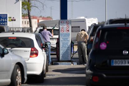 Una gasolinera en Sevilla.