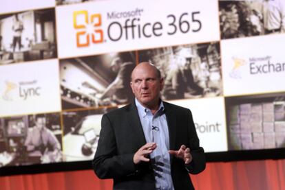 Steve Ballmer, durante la presentación de Office 365.