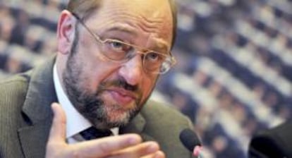 El presidente del Parlamento Europeo, Martin Schulz, da una rueda de prensa en Berlín (Alemania). EFE/Archivo