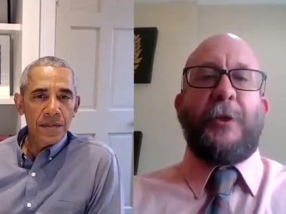 Barack Obama sorprende a tres maestros de Chicago con una videollamada