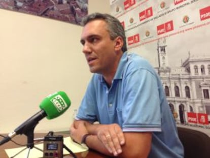 Javier Izquierdo, en una rueda de prensa este miércoles en Valladolid.