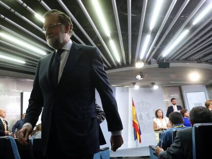Mariano Rajoy, després d'una declaració institucional.