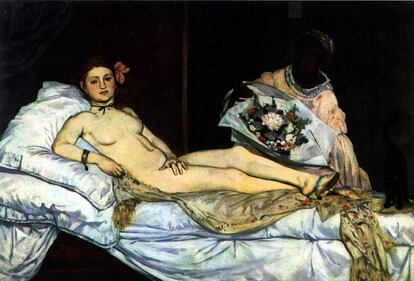 'Olympia' fue pintado por Édouard Manet en 1863 y se expuso en el Salón de París en 1865.