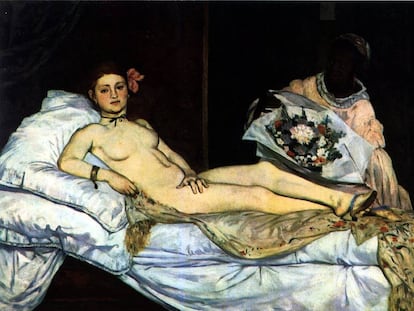 'Olympia' fue pintado por Édouard Manet en 1863 y se expuso en el Salón de París en 1865.