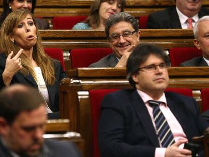 Alicia Sánchez-Camacho, durante la sesión de control al gobierno catalán que se celebró este miércoles.