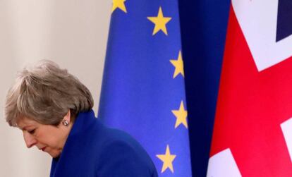 La primera ministra británica Theresa May, el pasado miércoles en Bruselas.