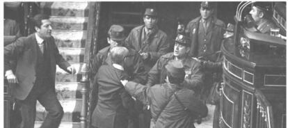 Gutiérrez Mellado y Suárez se enfrentan a los golpistas.