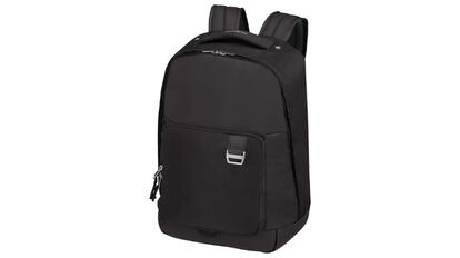 Mochila negra Samsonite.