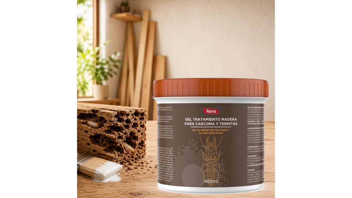 Este gel insecticida para la madera se puede aplicar en todo tipo de madera.
