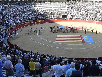La plaza de toros de Valencia, en tarde de toros.