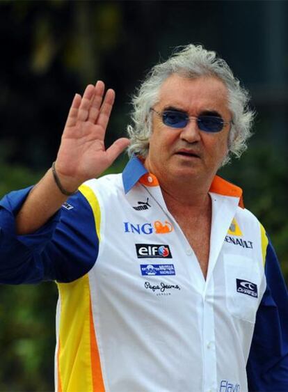 Flavio Briatore, en el circuito de Shanghai.