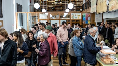 Un colegio electoral de Valencia el 28-M