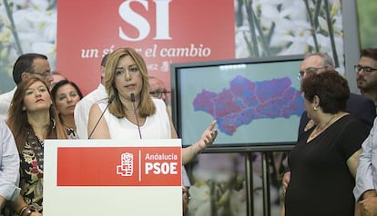 La presidenta andaluza, Susana D&iacute;az, esta ma&ntilde;ana.