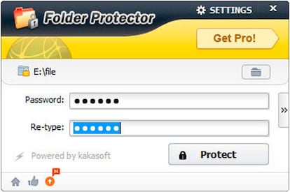 Desde esta app se puede proteger una carpeta con contraseña