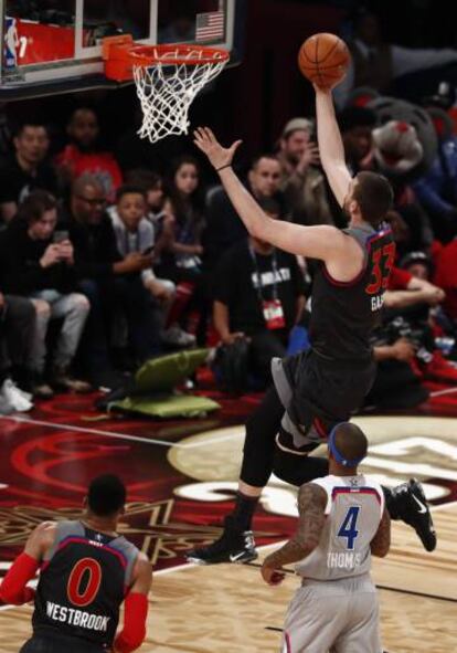 Marc Gasol en el partido de las Estrellas.